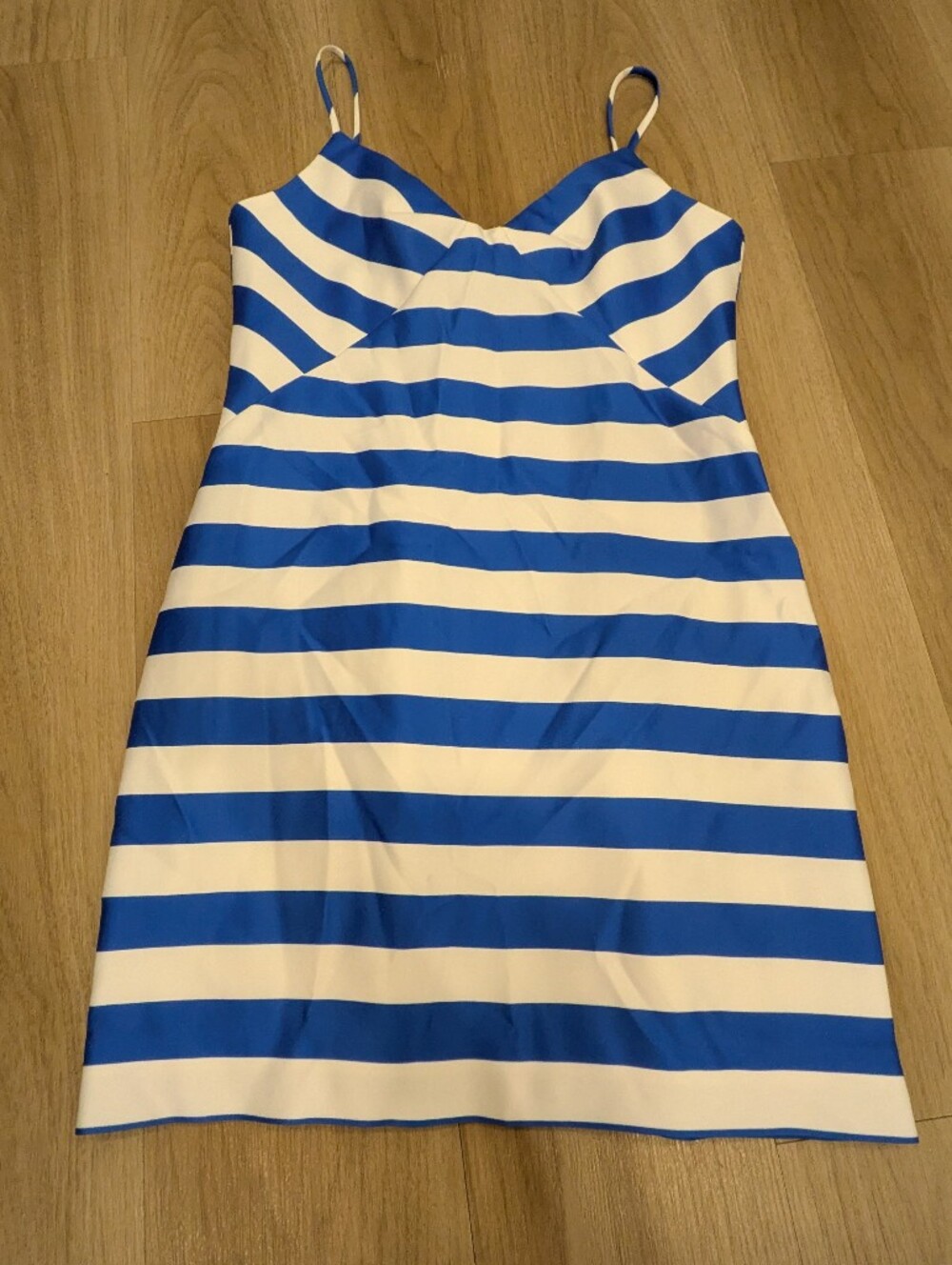 Emilia Wickstead Blue Friday Striped Twill Mini Dress Size 8